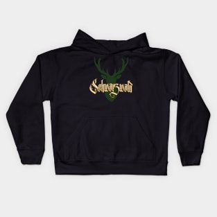 Schwarzwald Hirsch Geweih Wild Natur Schwaben Kids Hoodie